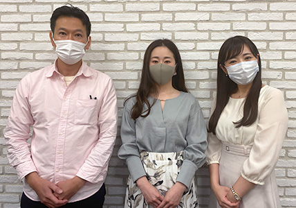 東京フォリパートナー代表守部さん ワンスタ取材班 チーフカウンセラー細谷さん